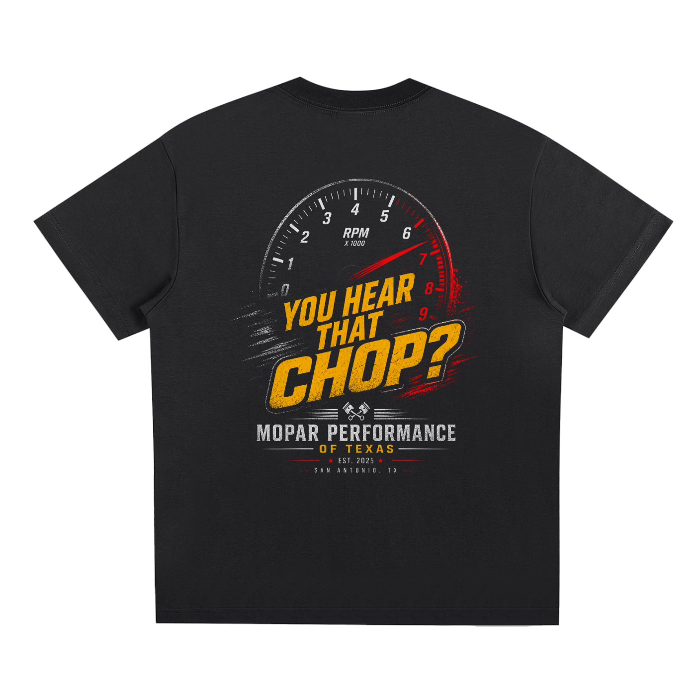 “YOU HEAR THAT CHOP?” (Gauge/Tach Style Design)
